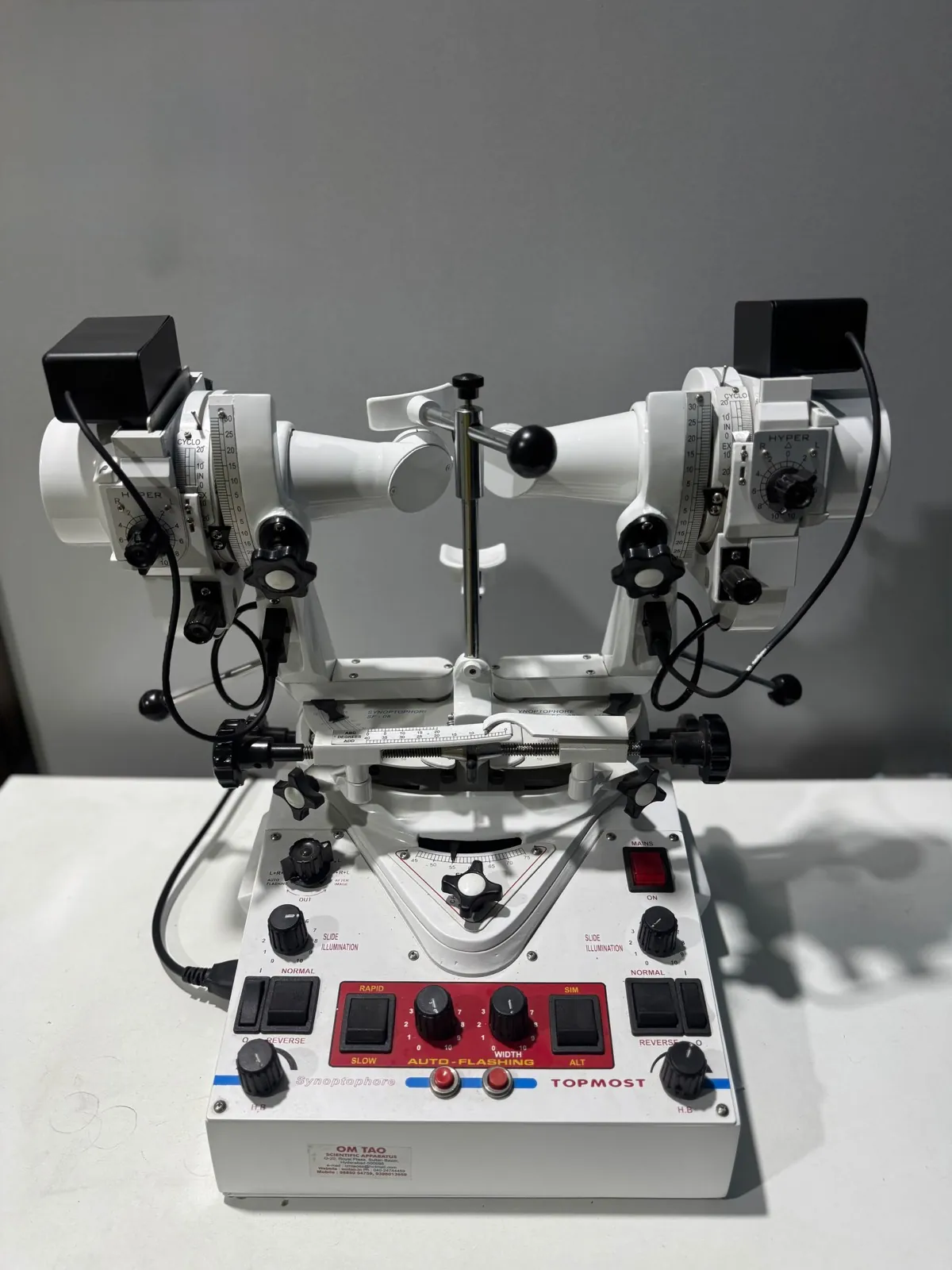 Synoptophore used at Ibotombi Eye Care to assess and treat squint and binocular vision